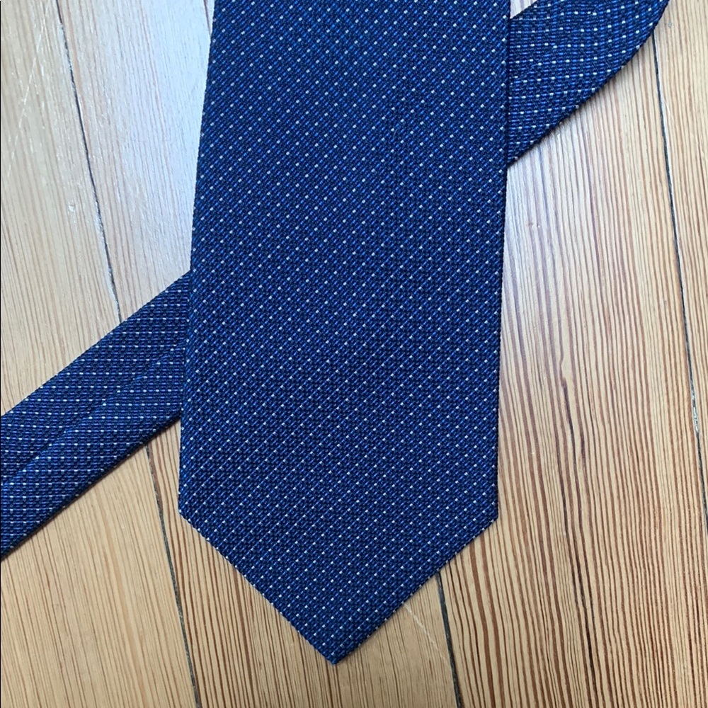 Ralph Lauren Navy Blue Tie with Small Dots